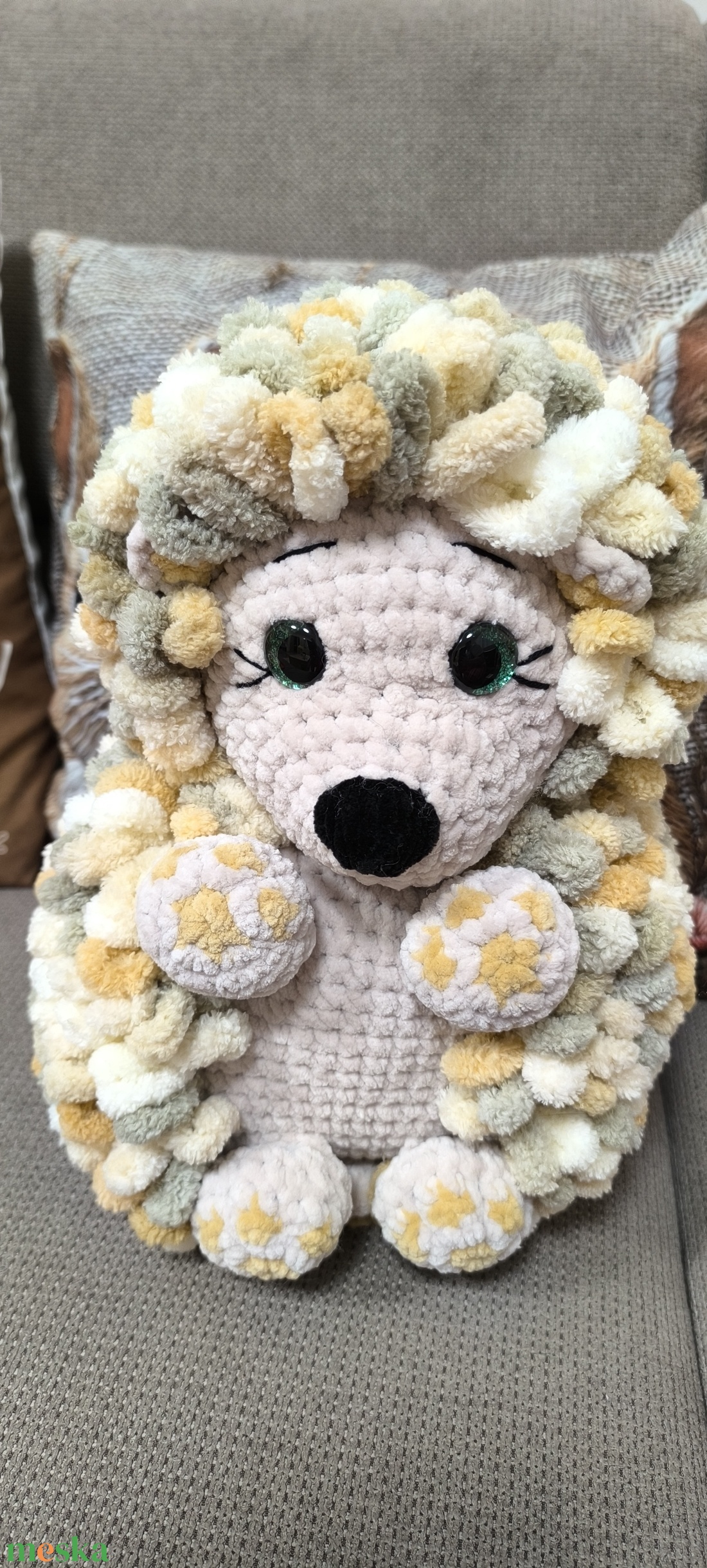 Horgolt süni  - játék & sport - plüssállat & játékfigura - süni - Meska.hu