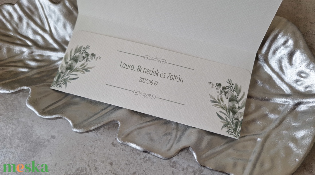 Esküvői pénzátadó boríték, nászajándék - zöld minta - esküvő - emlék & ajándék - nászajándék - esküvői pénzátadó boríték, kártya - Meska.hu