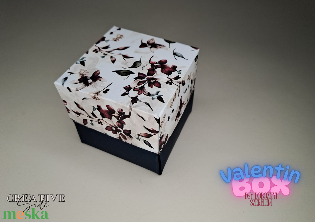 Valentin Box, meglepetéssel - Egy doboznyi Szerelem - Kék - otthon & életmód - gyertya, illat, aroma - gyertya - Meska.hu