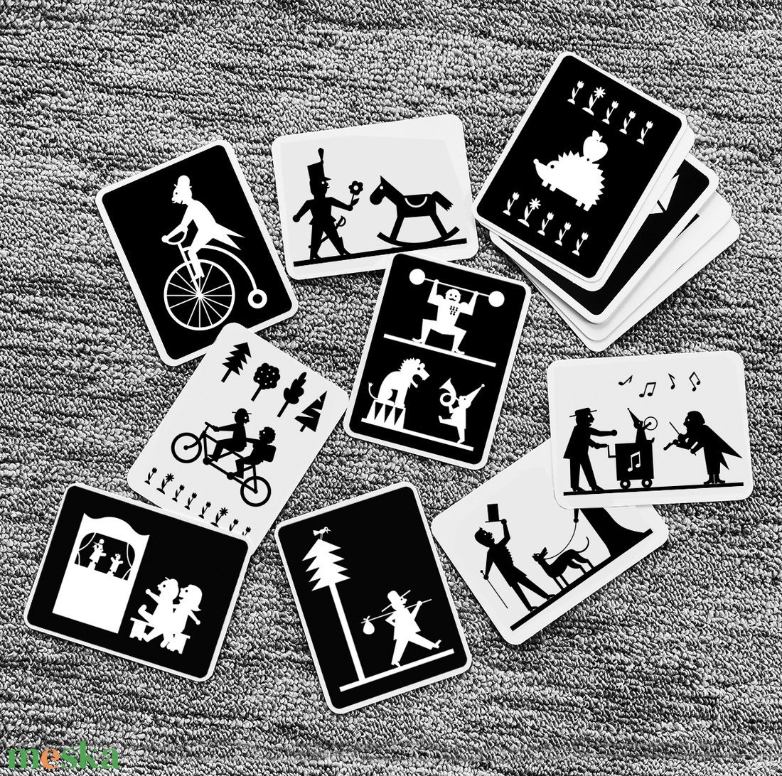 Hetedhét mesék - fejlesztő kontraszt kártya csomag babáknak - baba - mama - babaszoba dekoráció - babaszoba kép - Meska.hu