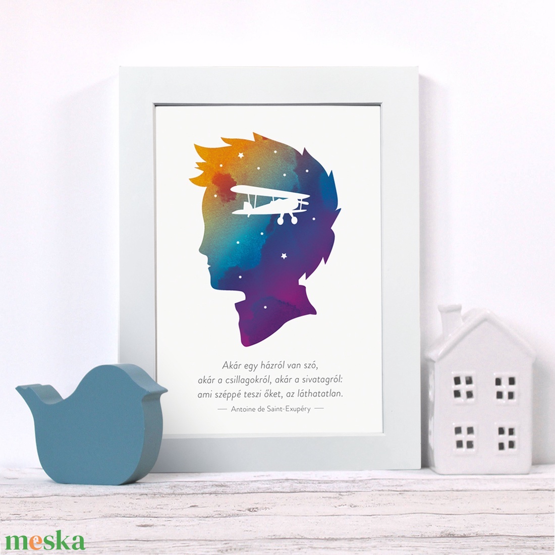 Kis herceg - Ami széppé teszi... - nyomat keretben, 13x18 cm - művészet - grafika & illusztráció - művészi nyomat - Meska.hu Kis herceg - Ami széppé teszi... - nyomat keretben, 13x18 cm - művészet - grafika & illusztráció - művészi nyomat - Meska.hu