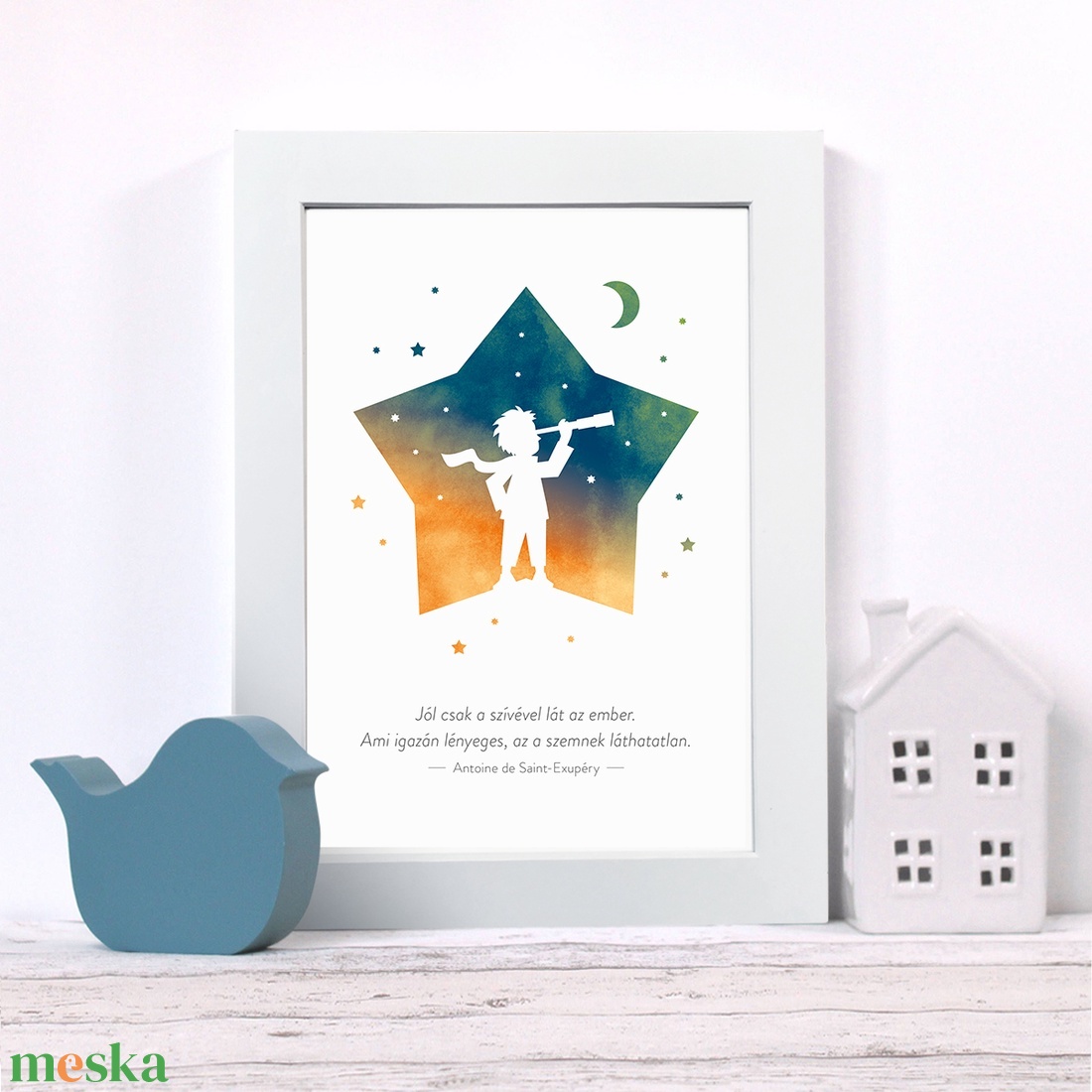 Kis herceg - Jól csak a szívével lát az ember... - nyomat keretben, 13x18 cm - otthon & életmód - dekoráció - fali és függő dekoráció - falra akasztható dekor - Meska.hu Kis herceg - Jól csak a szívével lát az ember... - nyomat keretben, 13x18 cm - otthon & életmód - dekoráció - fali és függő dekoráció - falra akasztható dekor - Meska.hu