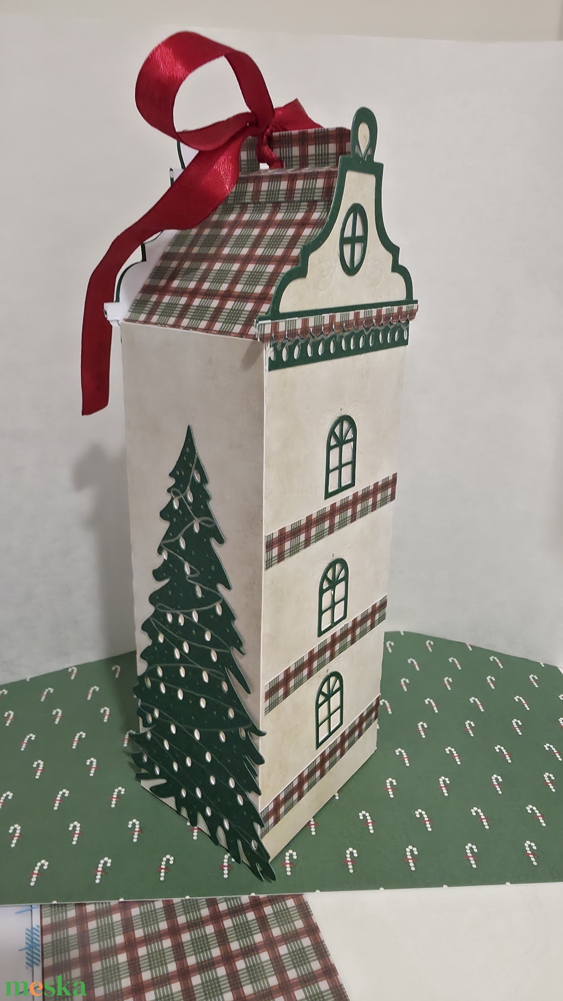 Holland ház lámpás és doboz - karácsony - karácsonyi lakásdekoráció - karácsonyi fénydekoráció - Meska.hu