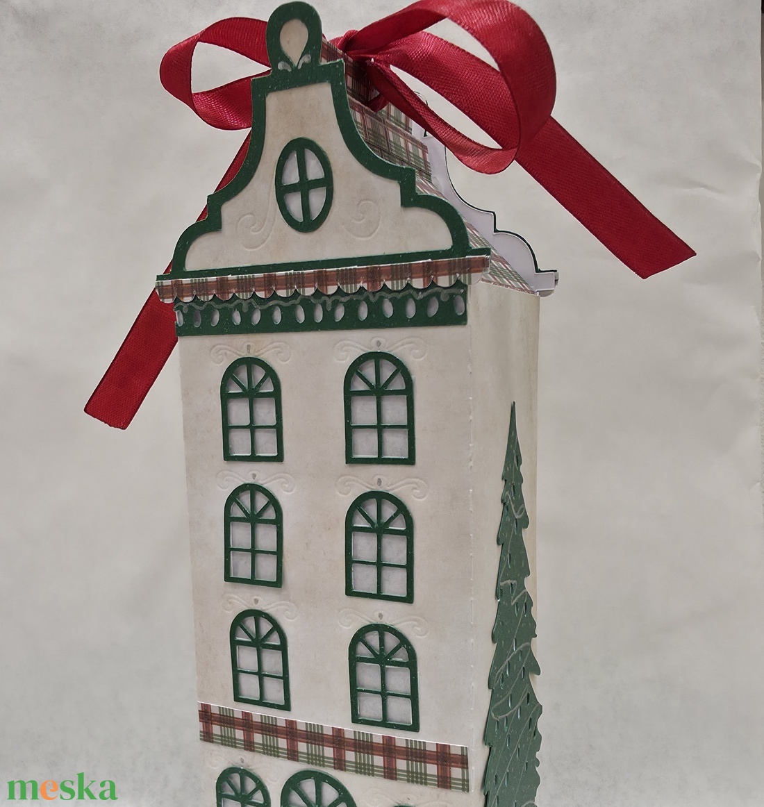 Holland ház lámpás és doboz - karácsony - karácsonyi lakásdekoráció - karácsonyi fénydekoráció - Meska.hu