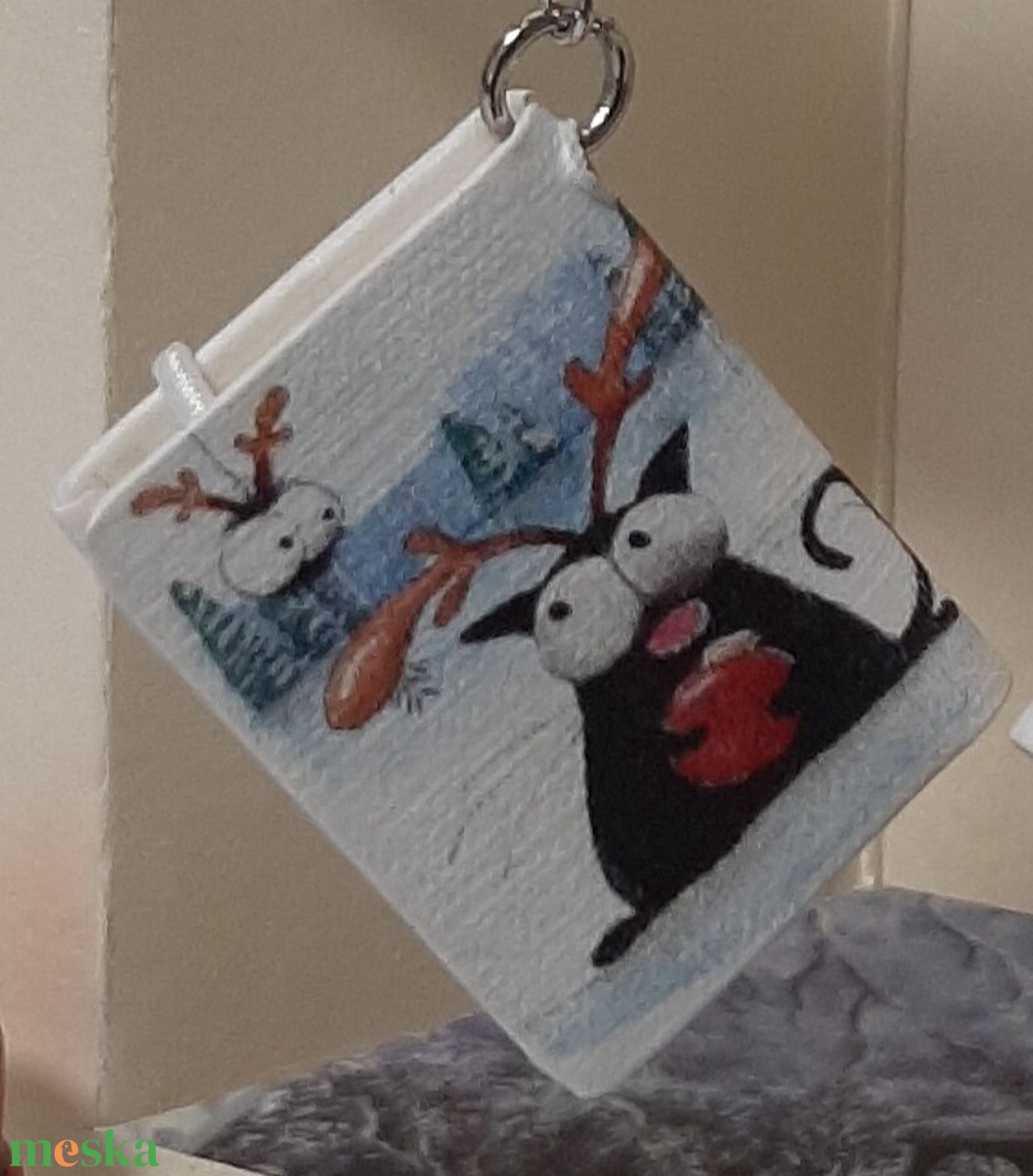 Karácsonyi fülbevaló  - ékszer - fülbevaló - lógó fülbevaló - Meska.hu