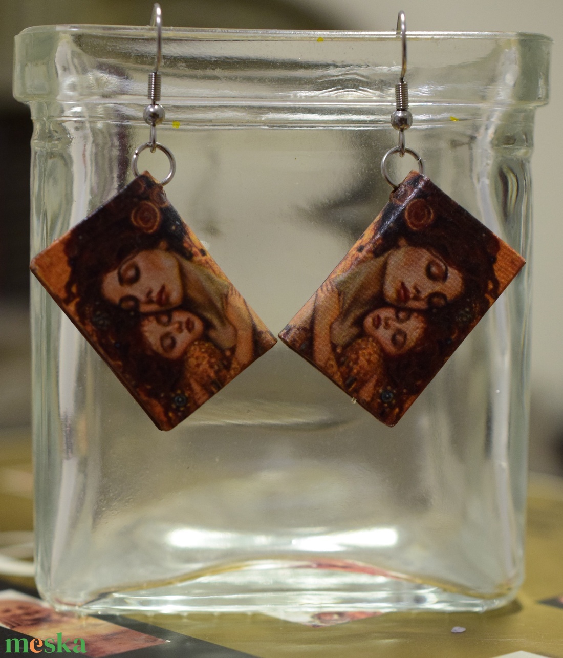 Könyv fülbevaló - ékszer - fülbevaló - lógó fülbevaló - Meska.hu