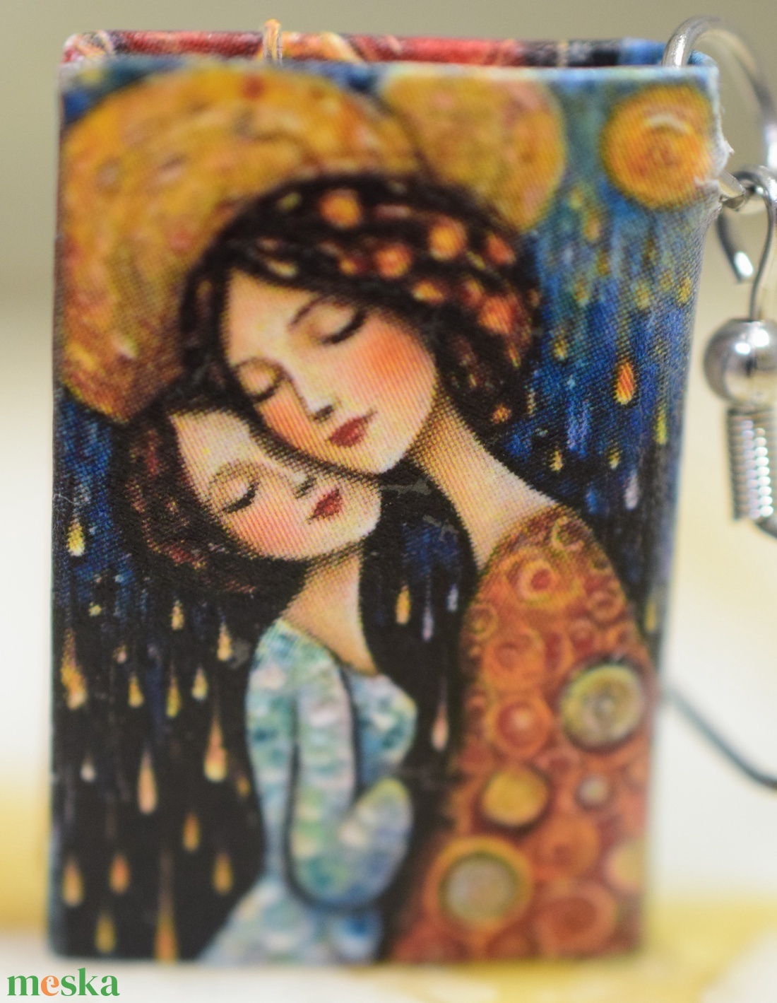 Könyv fülbevaló Anyák napjára - ékszer - fülbevaló - lógó fülbevaló - Meska.hu