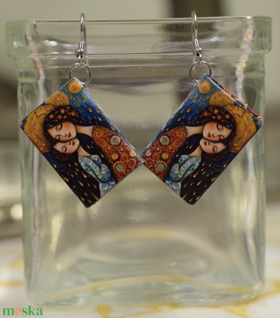 Könyv fülbevaló Anyák napjára - ékszer - fülbevaló - lógó fülbevaló - Meska.hu