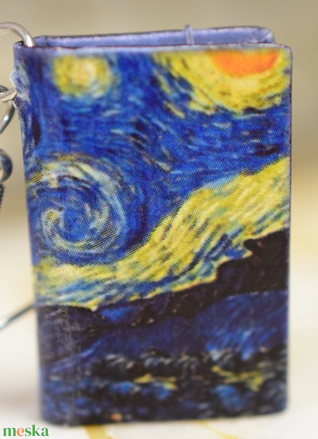 Könyv fülbevaló (csillagos éj) - ékszer - fülbevaló - lógó fülbevaló - Meska.hu