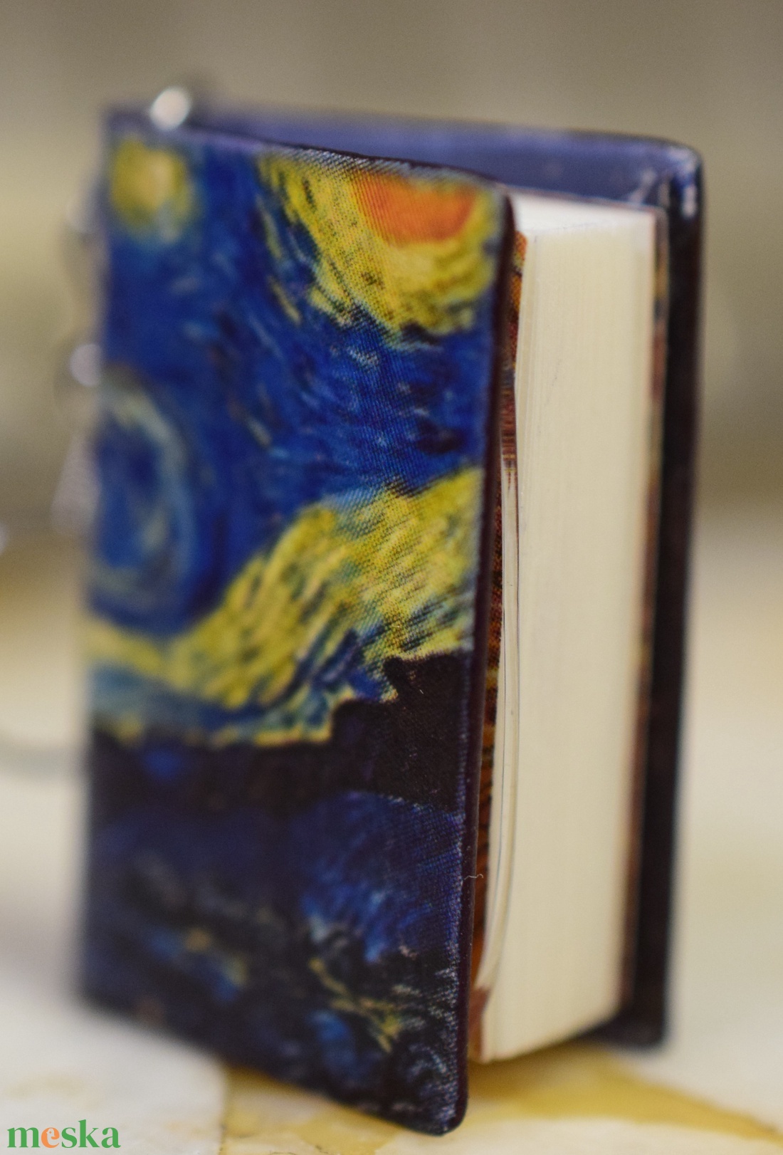 Könyv fülbevaló (csillagos éj) - ékszer - fülbevaló - lógó fülbevaló - Meska.hu