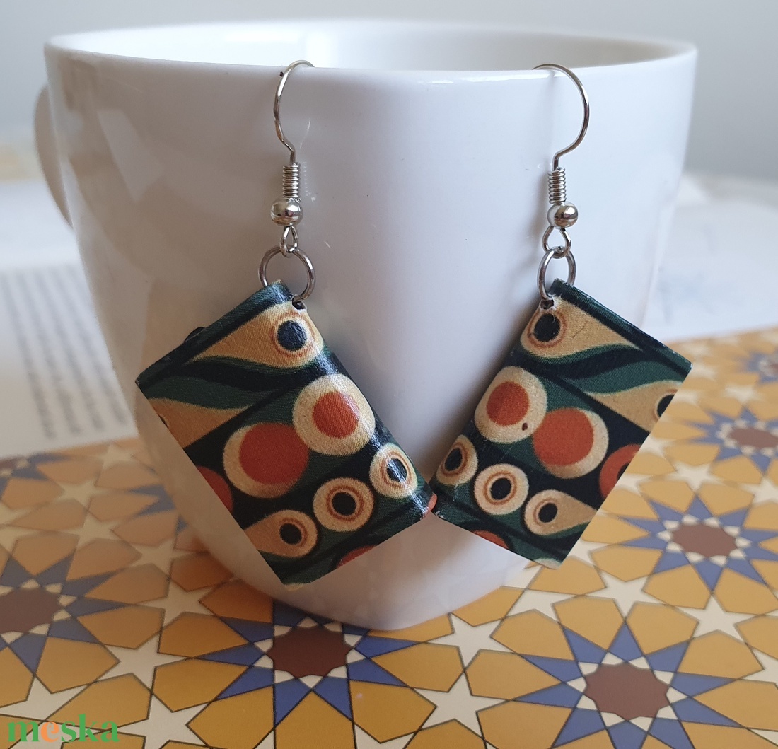 Könyv fülbevaló  - ékszer - fülbevaló - lógó fülbevaló - Meska.hu