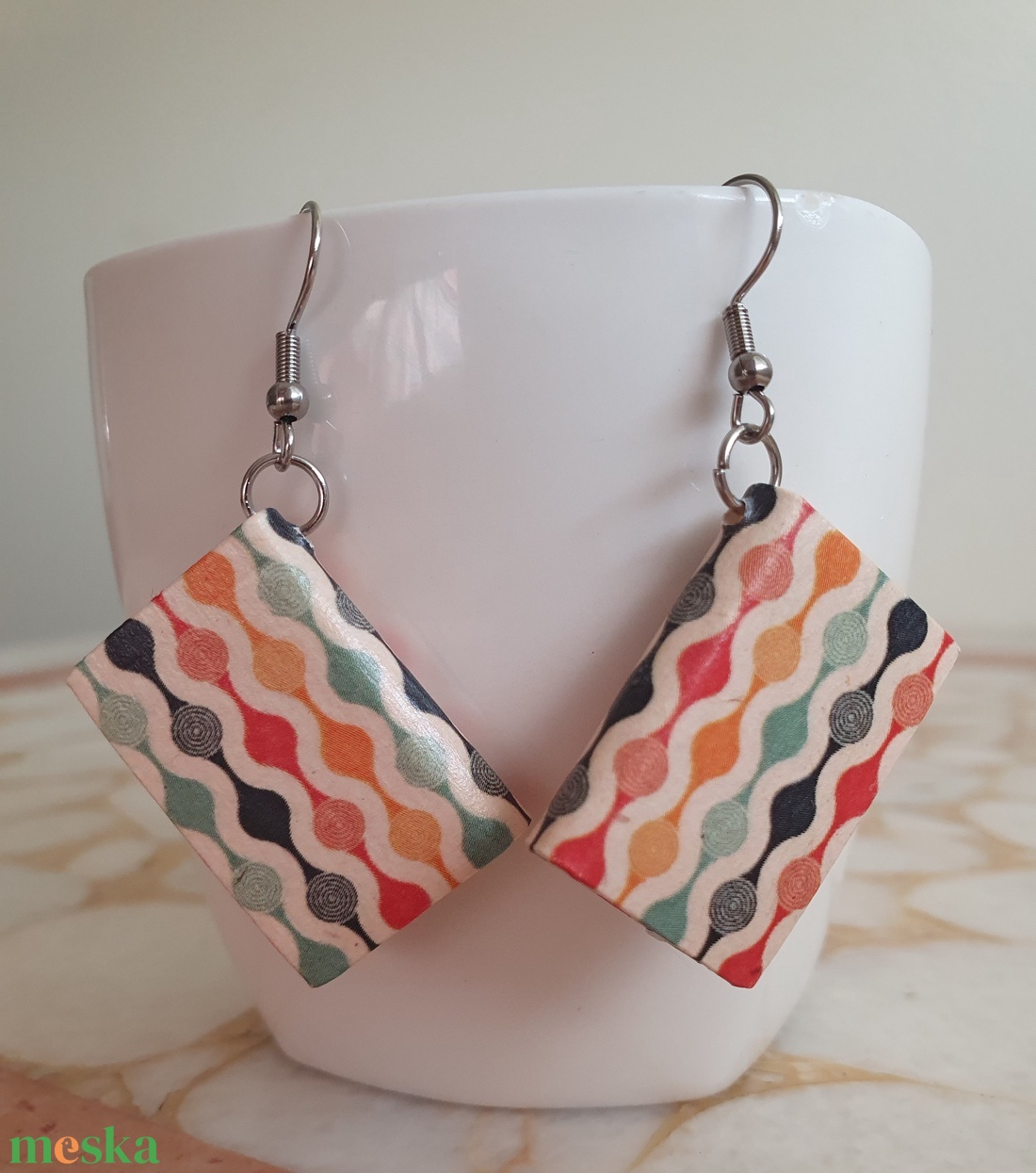 Könyv fülbevaló  - ékszer - fülbevaló - lógó fülbevaló - Meska.hu