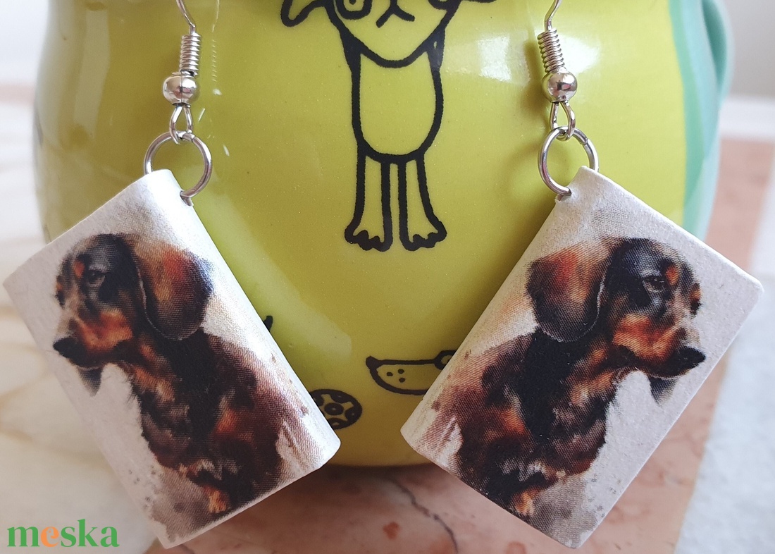 Könyv fülbevaló  - ékszer - fülbevaló - lógó fülbevaló - Meska.hu