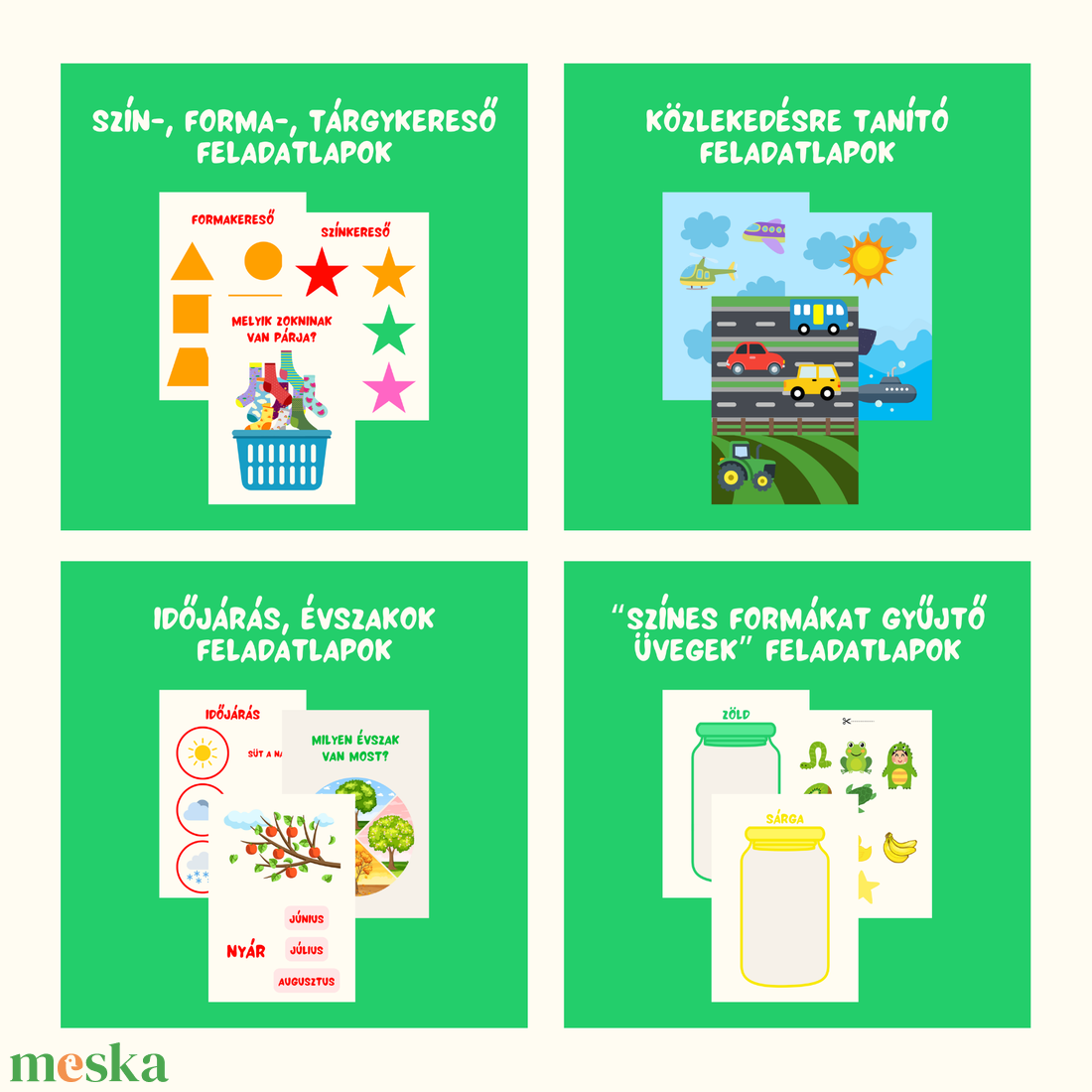 Papírmese ALAP foglalkoztató (digitális, nyomtatható) / 46 oldalas / 3-5 éves gyermekeknek - művészet - grafika & illusztráció - digitális - Meska.hu
