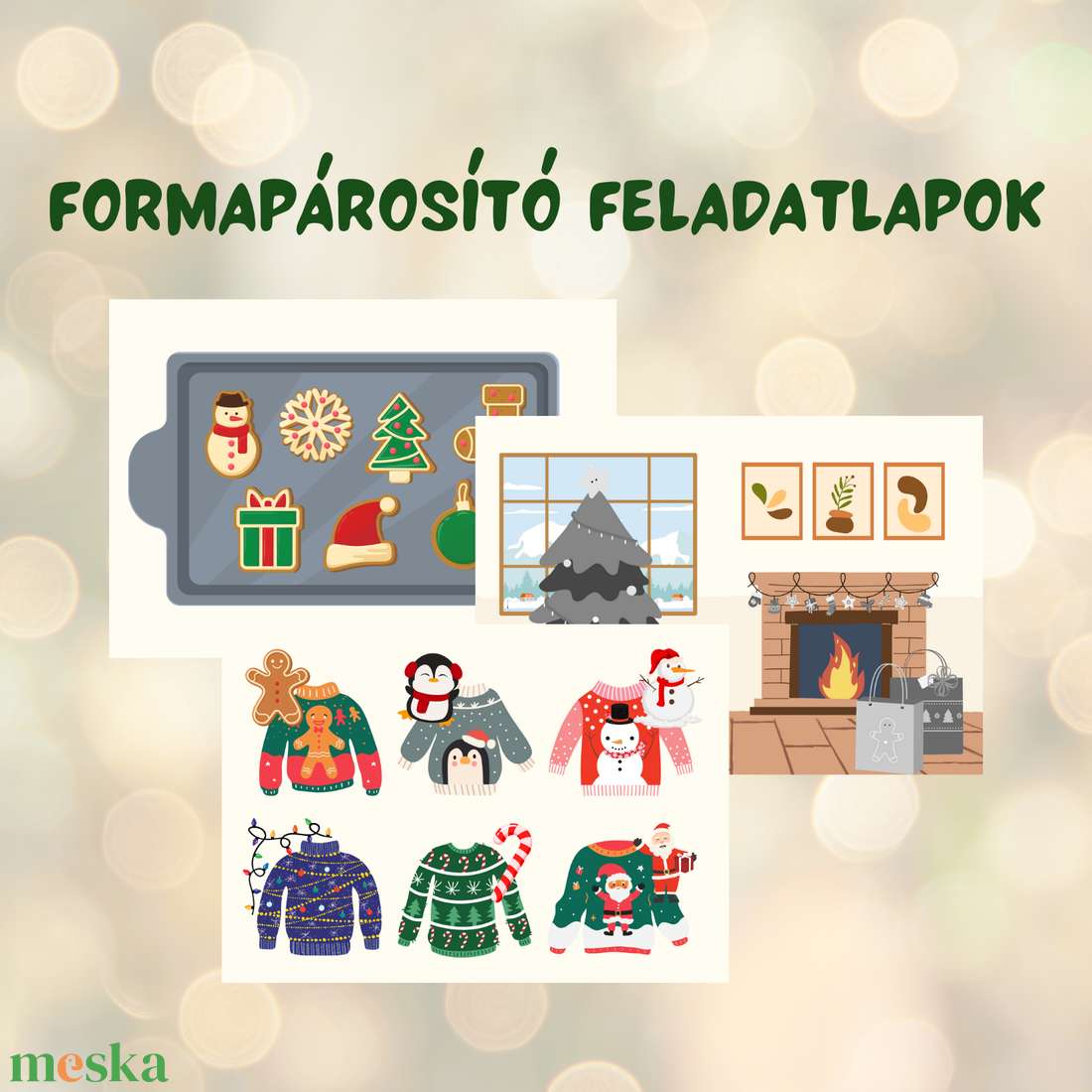 KARÁCSONYI foglalkoztató (digitális, nyomtatható) / adventi naptár / 24 oldalas / 3-5 éves gyermekeknek - művészet - grafika & illusztráció - digitális - Meska.hu