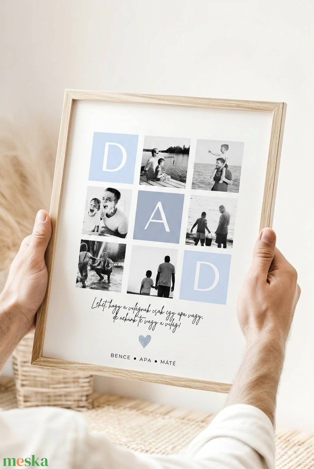 Egyedi APA/DAD Fotókollázs Kép - Apák napi ajándék saját fotókkal, Digitális vagy Nyomtatott - otthon & életmód - dekoráció - kép & falikép - poszter - Meska.hu
