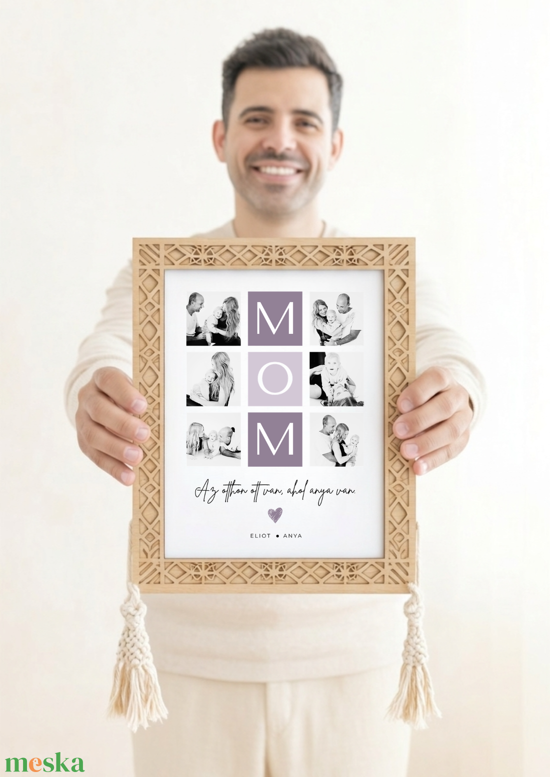 Egyedi MOM/ANYA Fotókollázs Kép - Anyák napi és Születésnapi ajándék saját fotókkal, Digitálisan letölthető - otthon & életmód - dekoráció - kép & falikép - poszter - Meska.hu