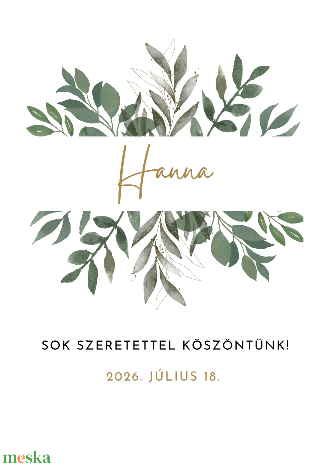 Keresztelő Üdvözlő Tábla 50x70 � Szerkeszthető Kislányos Vadvirágos Greenery Fogadó Poszter Kapu Dekoráció - baba - mama - keresztelő kellékek - keresztelő emléklap - Meska.hu