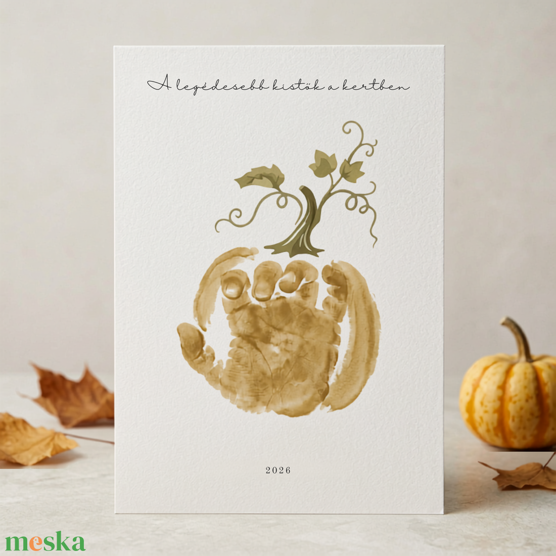 Nyomtatható halloweeni baba lábnyomat emléklap, kézlenyomatos gyerekszoba dekoráció, digitális csomag - baba - mama - babaemlékek - baba emlékőrző - Meska.hu