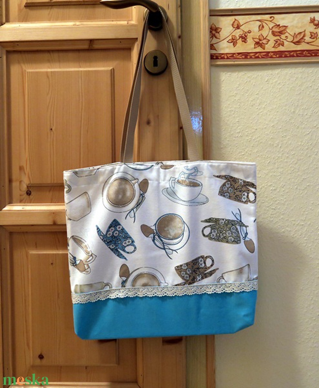 Bögremintás vászon bevásárlótáska - táska & tok - bevásárlás & shopper táska - shopper, textiltáska, szatyor - Meska.hu Bögremintás vászon bevásárlótáska - táska & tok - bevásárlás & shopper táska - shopper, textiltáska, szatyor - Meska.hu