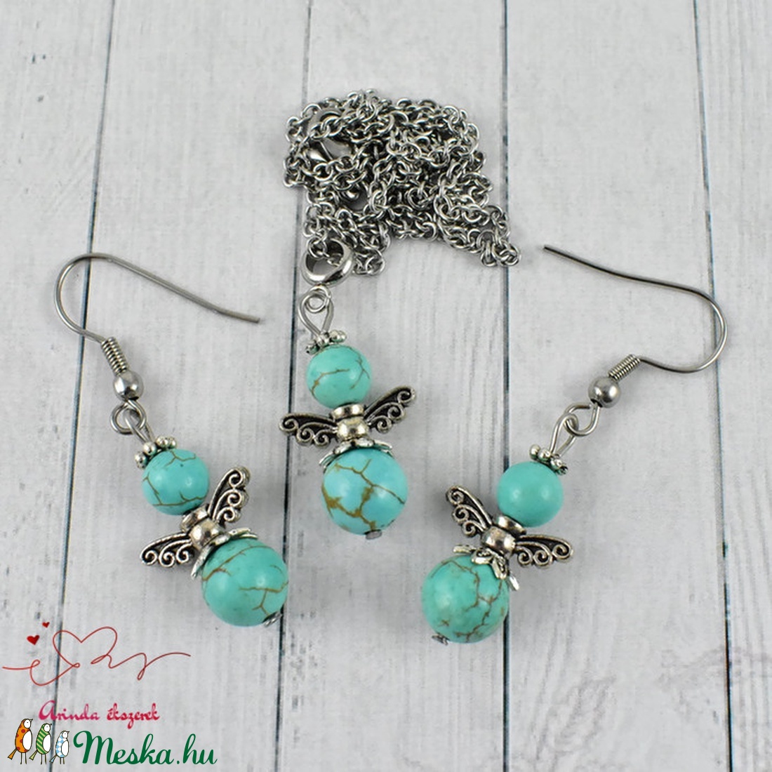 Türkiz ásvány karkötő -  - Meska.hu