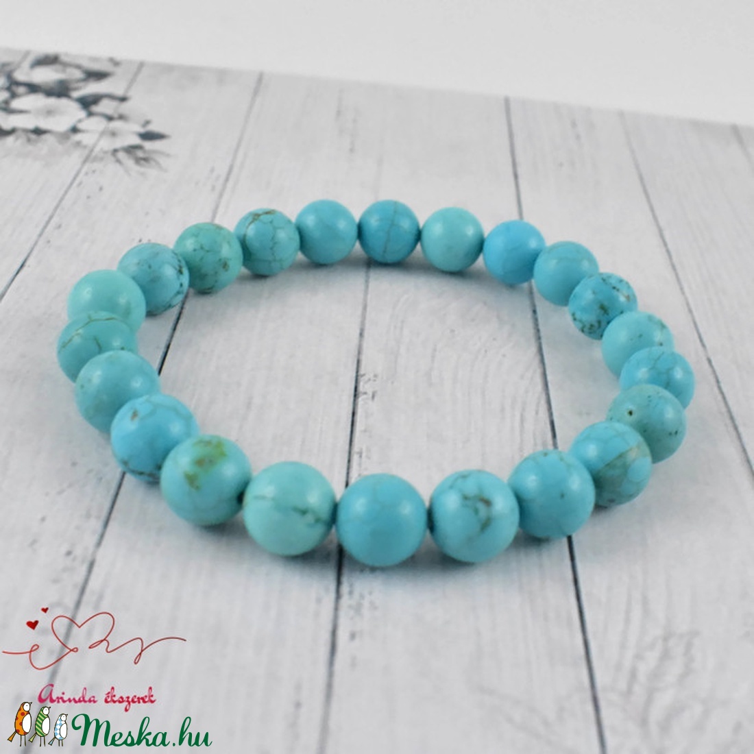 Türkiz ásvány karkötő -  - Meska.hu