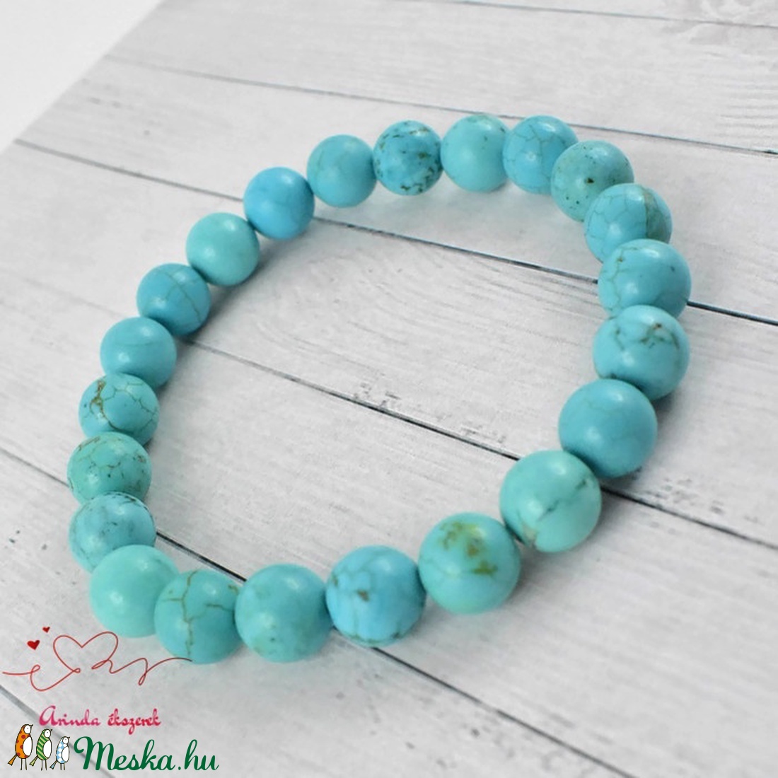 Türkiz ásvány karkötő -  - Meska.hu