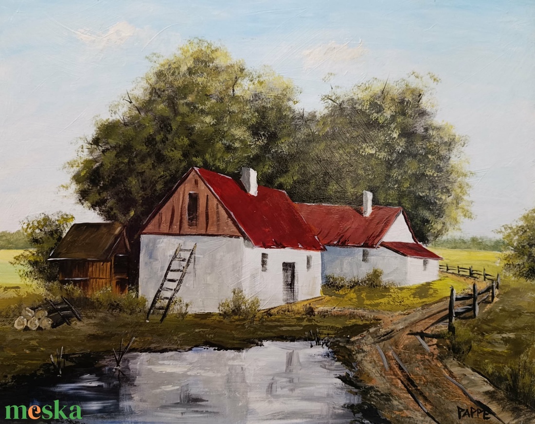 Öreg tanyám című festmény - művészet - festmény - akril - Meska.hu