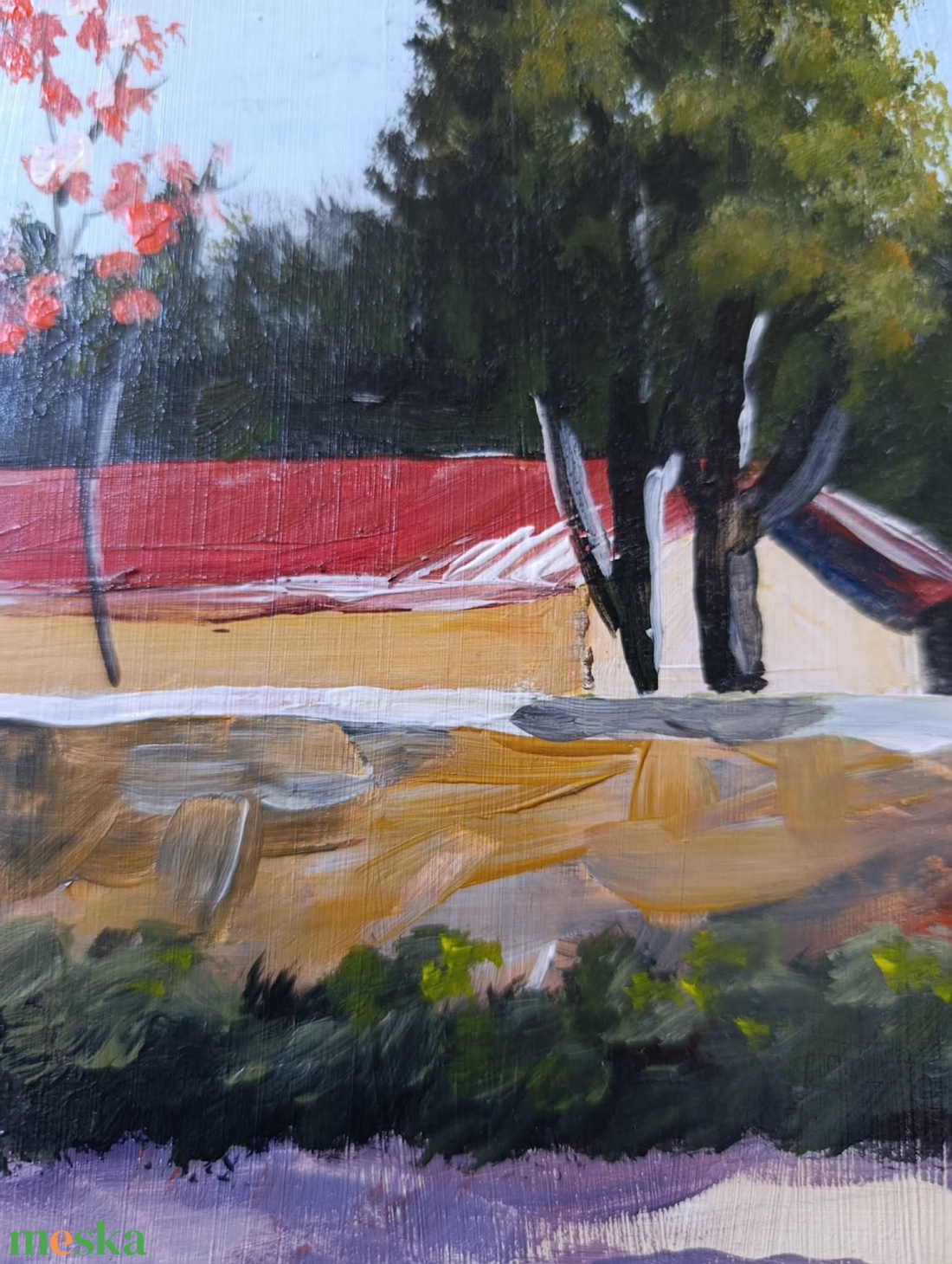 Mediterrán menedék című festmény - művészet - festmény - akril - Meska.hu