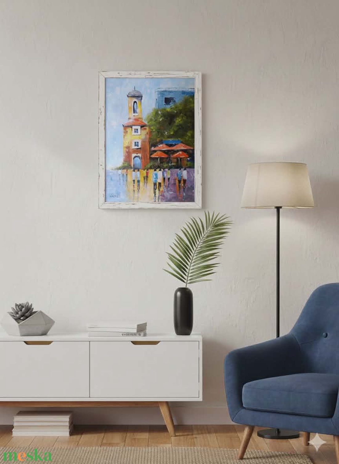 Városi forgatag című festmény - művészet - festmény - akril - Meska.hu