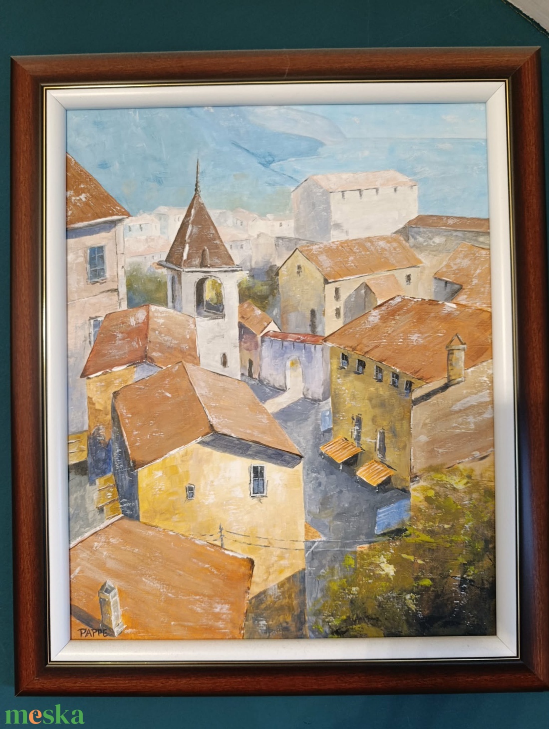 Kisvárosi hangulat - művészet - festmény - akril - Meska.hu