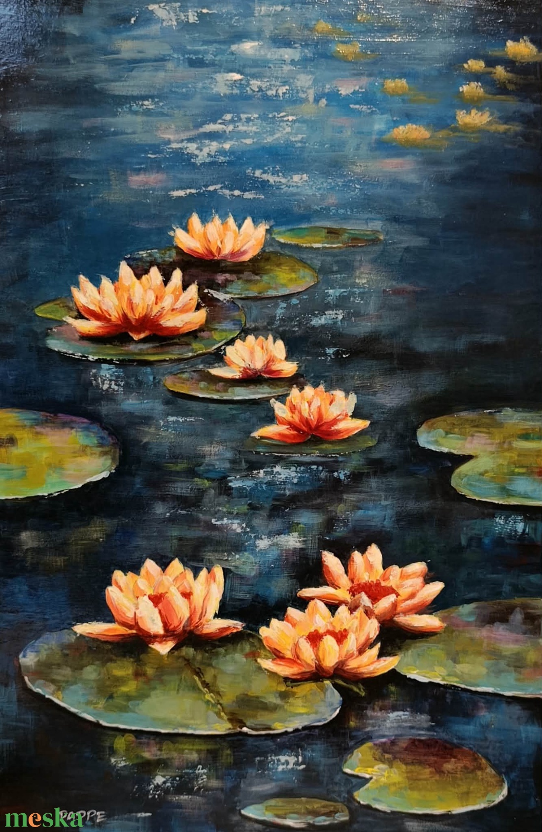 Tavirózsa című festmény - művészet - festmény - akril - Meska.hu