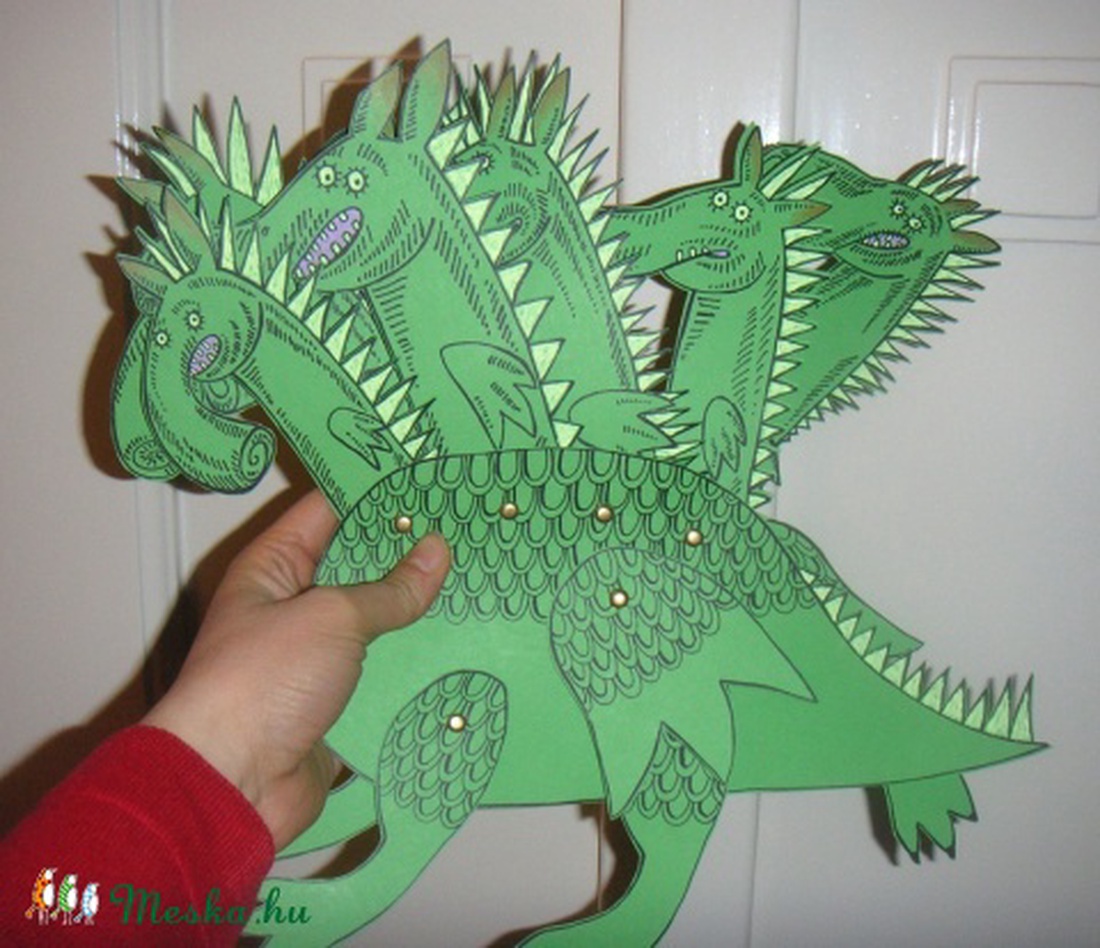 Hétfejű sárkány - kivágó -  - Meska.hu