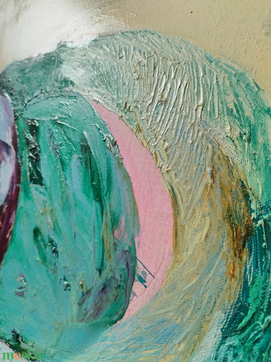 Flamingók - művészet - festmény - olajfestmény - Meska.hu