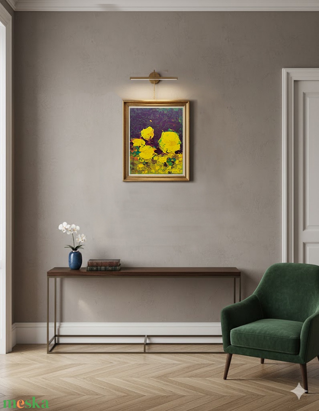 Virágos rét - művészet - festmény - olajfestmény - Meska.hu