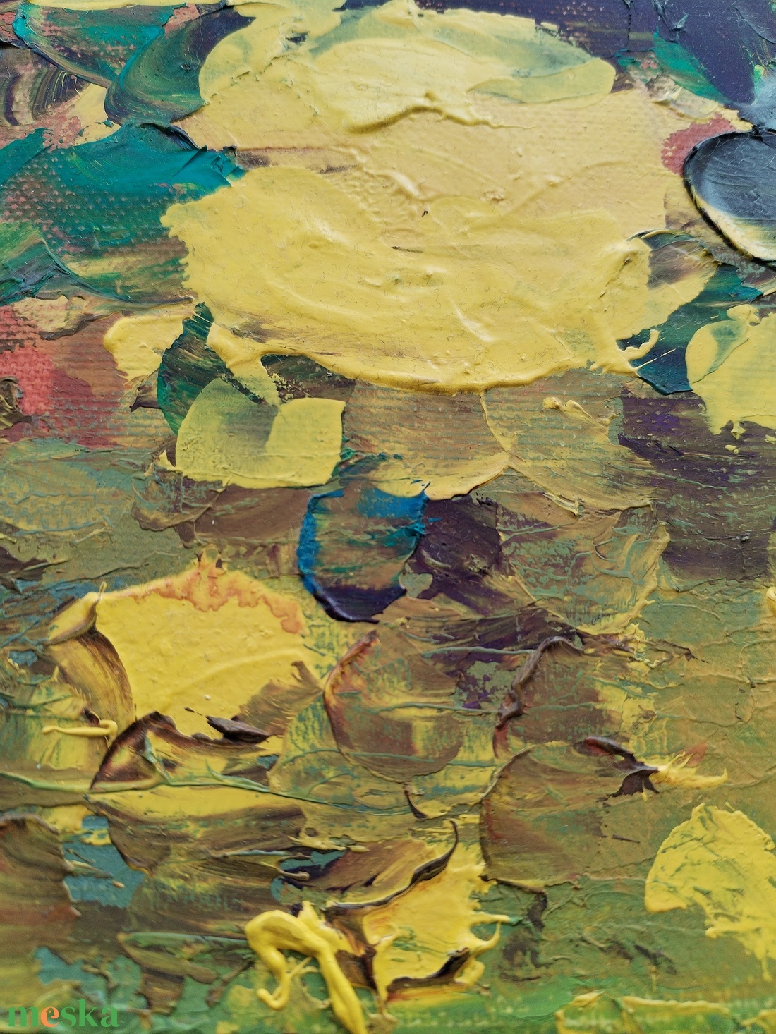 Virágos rét - művészet - festmény - olajfestmény - Meska.hu