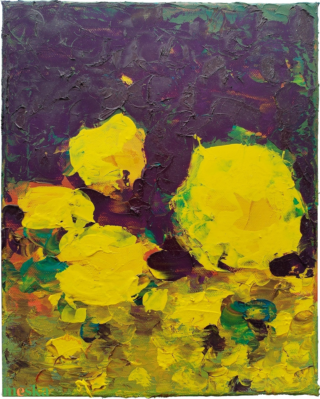 Virágos rét - művészet - festmény - olajfestmény - Meska.hu