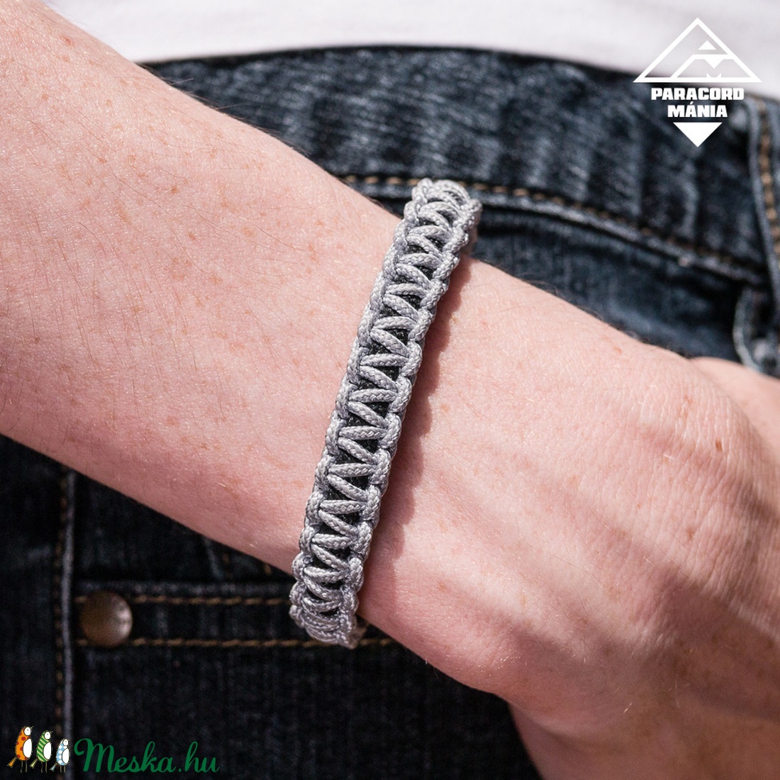 - Mamba - paracord karkötő ezüst-fekete - - Meska.hu - Mamba - paracord karkötő ezüst-fekete - - Meska.hu