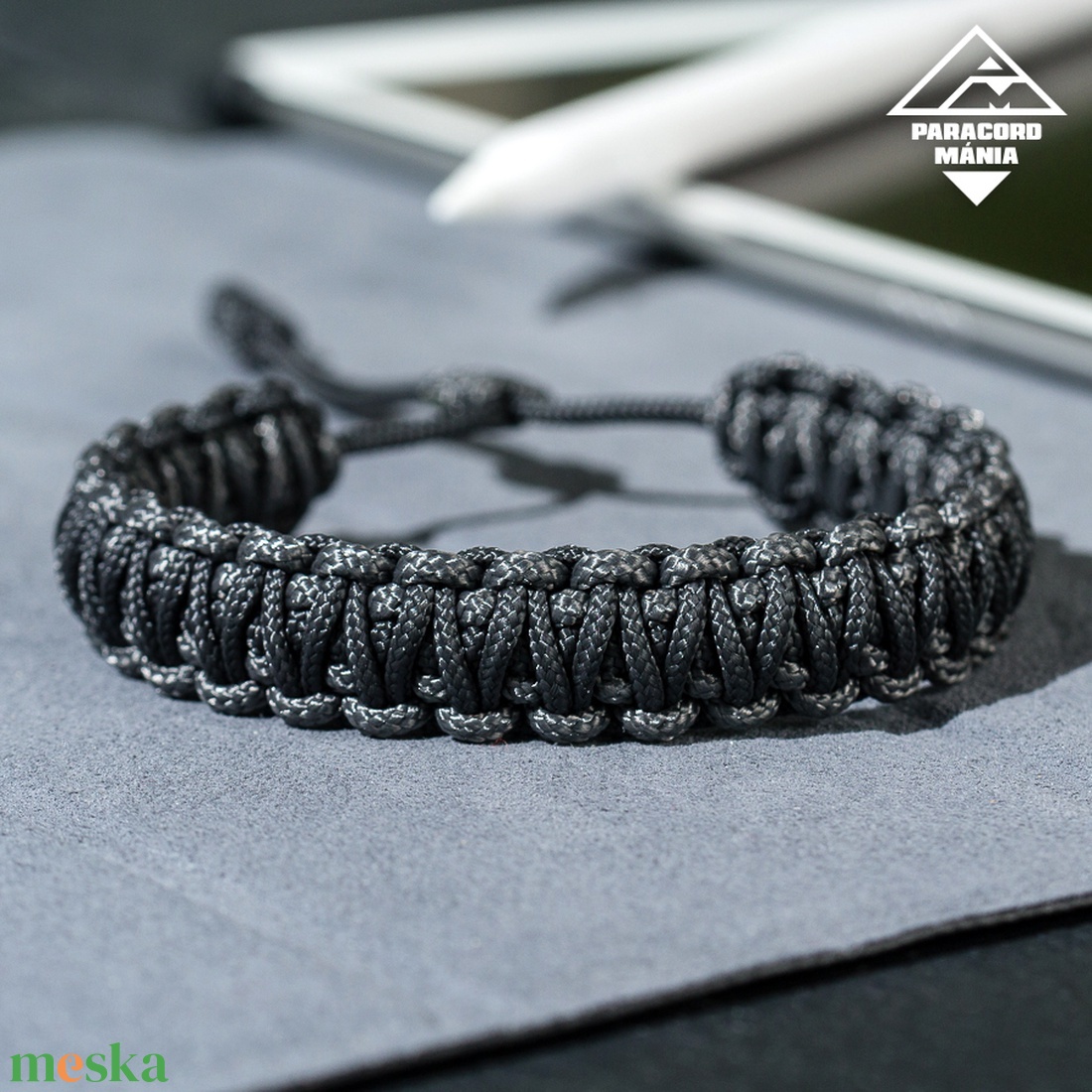 - Elegáns szürke - 2 IN 1 állítható méretű paracord karkötő - ékszer - karkötő - fonott karkötő - Meska.hu - Elegáns szürke - 2 IN 1 állítható méretű paracord karkötő - ékszer - karkötő - fonott karkötő - Meska.hu