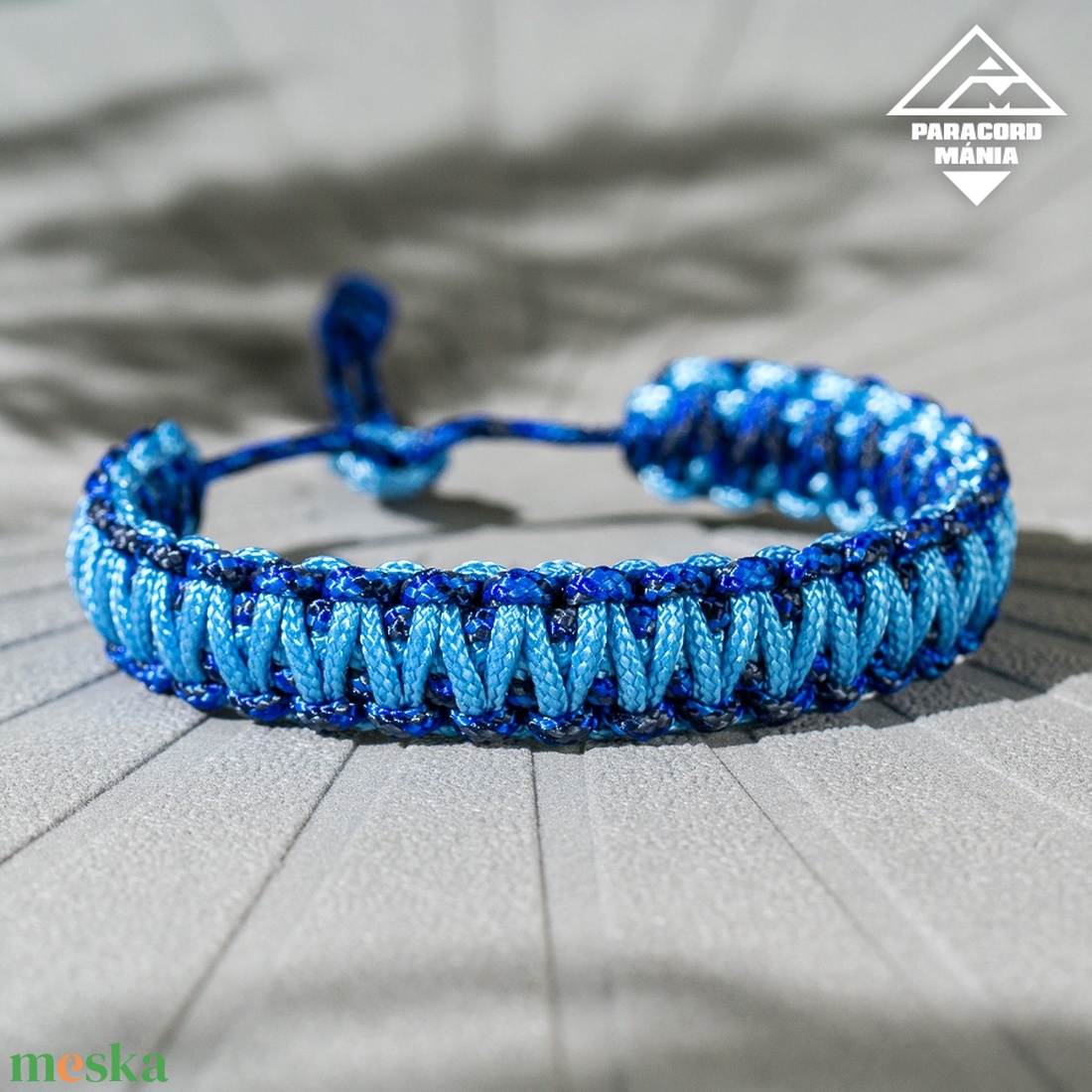 - Kék hullám - 2 IN 1 állítható méretű paracord karkötő - ékszer - karkötő - fonott karkötő - Meska.hu - Kék hullám - 2 IN 1 állítható méretű paracord karkötő - ékszer - karkötő - fonott karkötő - Meska.hu