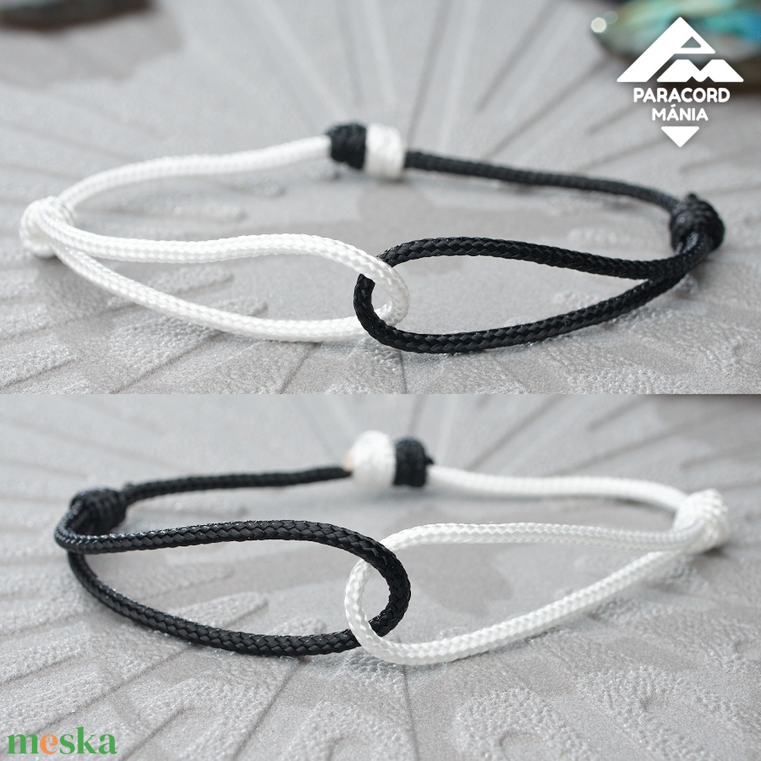 - Yin-yang - páros összetartozás karkötő (2 db) - ékszer - karkötő - fonott karkötő - Meska.hu - Yin-yang - páros összetartozás karkötő (2 db) - ékszer - karkötő - fonott karkötő - Meska.hu