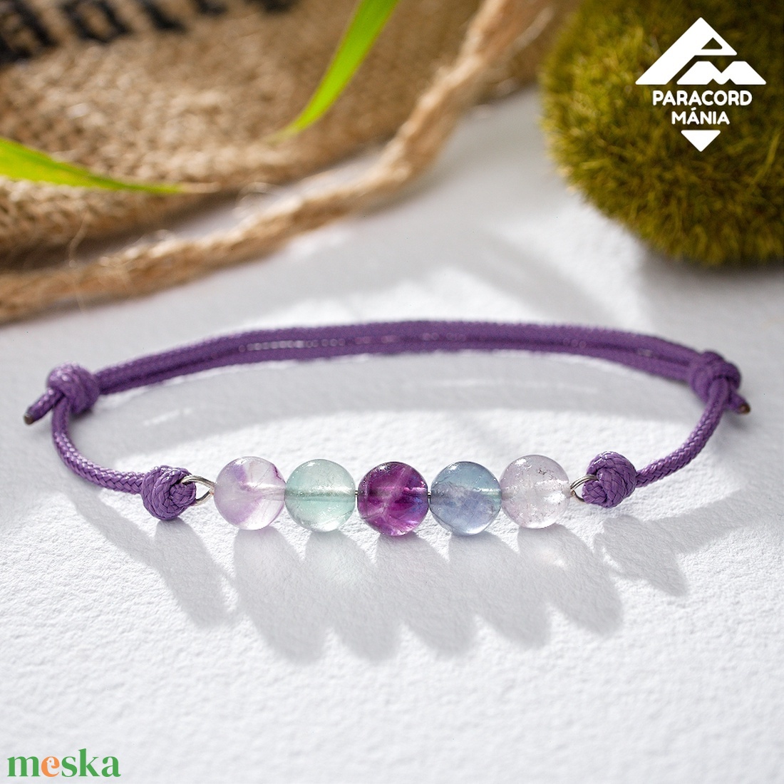 - Minerva Maxi - fluorit ásvány karkötő, állítható méretű és választható paracord színnel / unisex lila ásványkarkötő - ékszer - karkötő - gyöngyös karkötő - Meska.hu - Minerva Maxi - fluorit ásvány karkötő, állítható méretű és választható paracord színnel / unisex lila ásványkarkötő - ékszer - karkötő - gyöngyös karkötő - Meska.hu