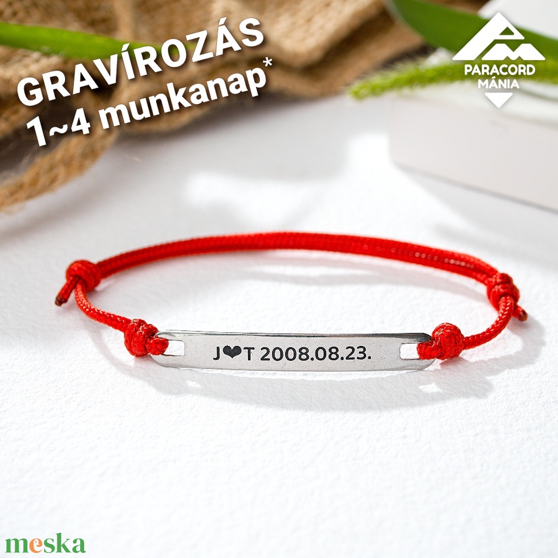 Gravírozható acéllapos karkötő, egyedi szöveggel, Expressz határidővel, választható színekben / gravírozott karkötő - ékszer - karkötő - névre szóló karkötő - Meska.hu