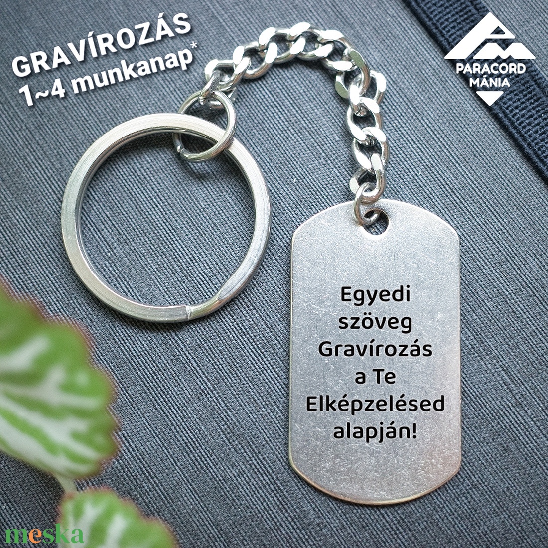 Gravírozható acél kulcstartó - acéllapos gravírozott kulcstartó, Expressz határidővel, akár 2 oldalas gravír (opció) - táska & tok - kulcstartó & táskadísz - kulcstartó - Meska.hu