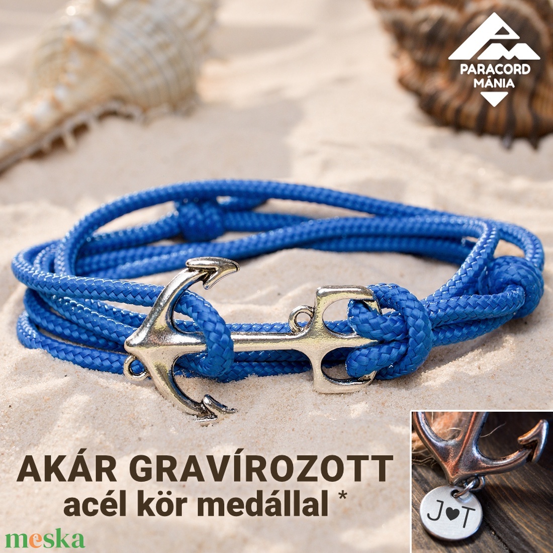 Horgonyos vitorlás karkötő maxi hosszban, akár gravírozott acél medállal (választható színben) - ékszer - karkötő - karkötő medállal - Meska.hu Horgonyos vitorlás karkötő maxi hosszban, akár gravírozott acél medállal (választható színben) - ékszer - karkötő - karkötő medállal - Meska.hu