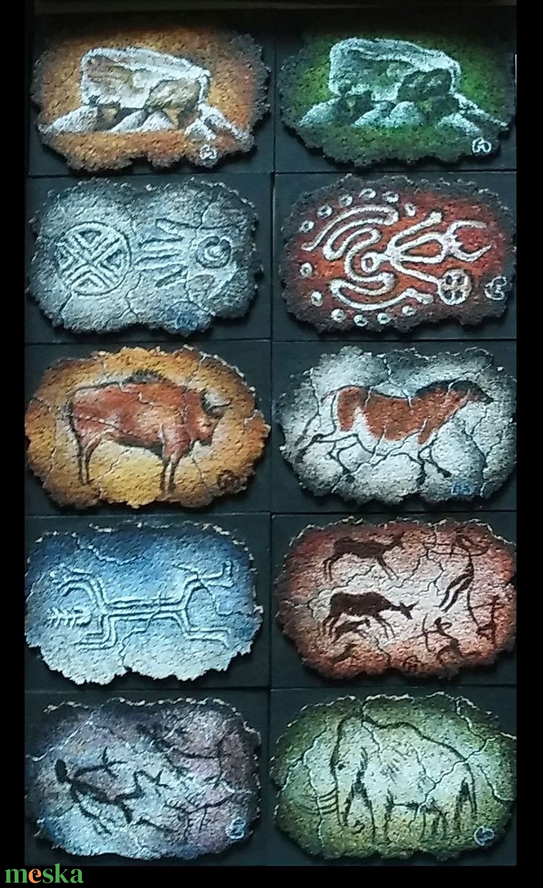 MENHIR kollekcióból - Mágneses miniatűr festmény - művészet - festmény - akril - Meska.hu MENHIR kollekcióból - Mágneses miniatűr festmény - művészet - festmény - akril - Meska.hu