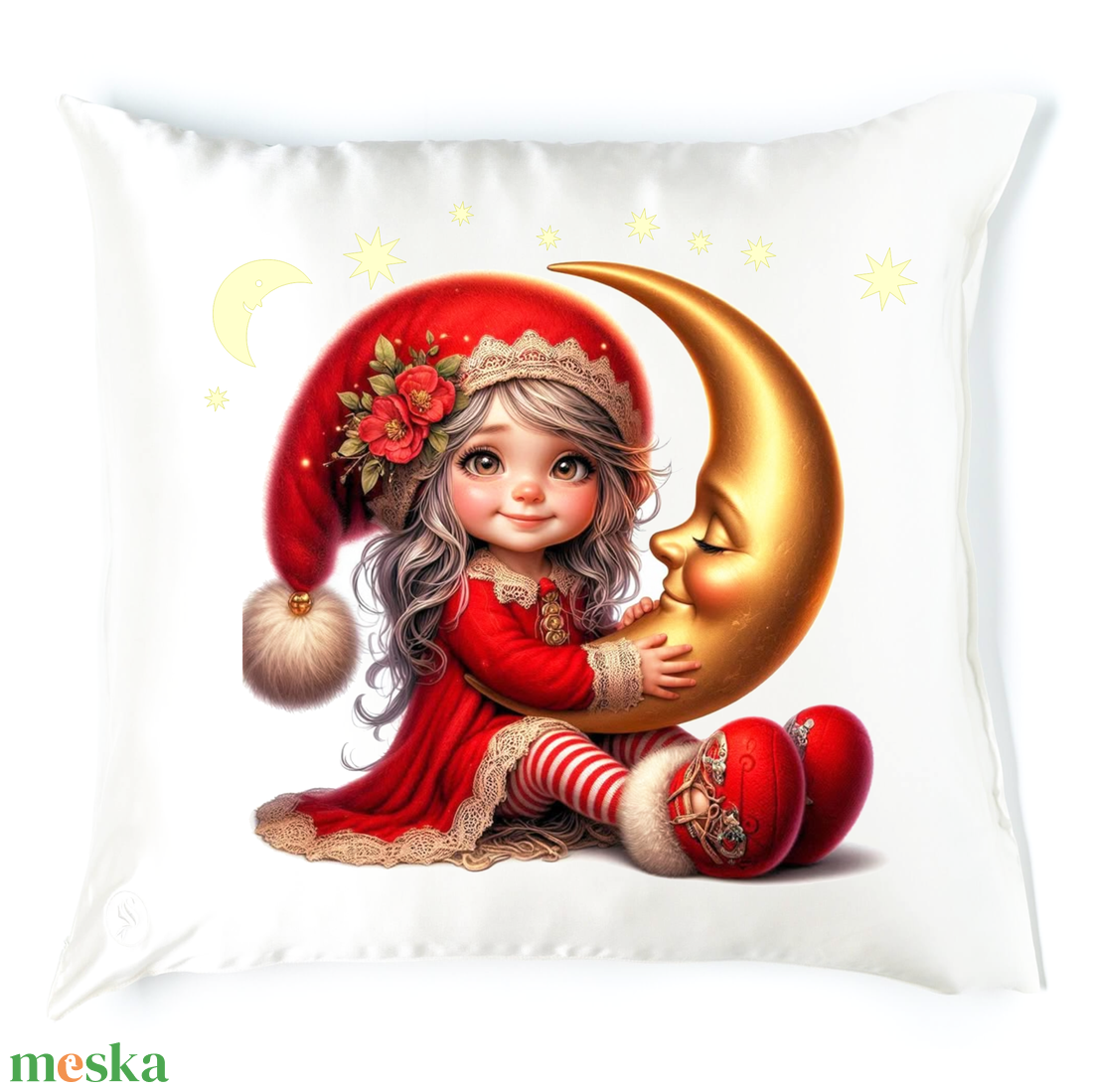 Manókás alvós párna 2 - baba - mama - babaszoba dekoráció - gyerek díszpárna - Meska.hu