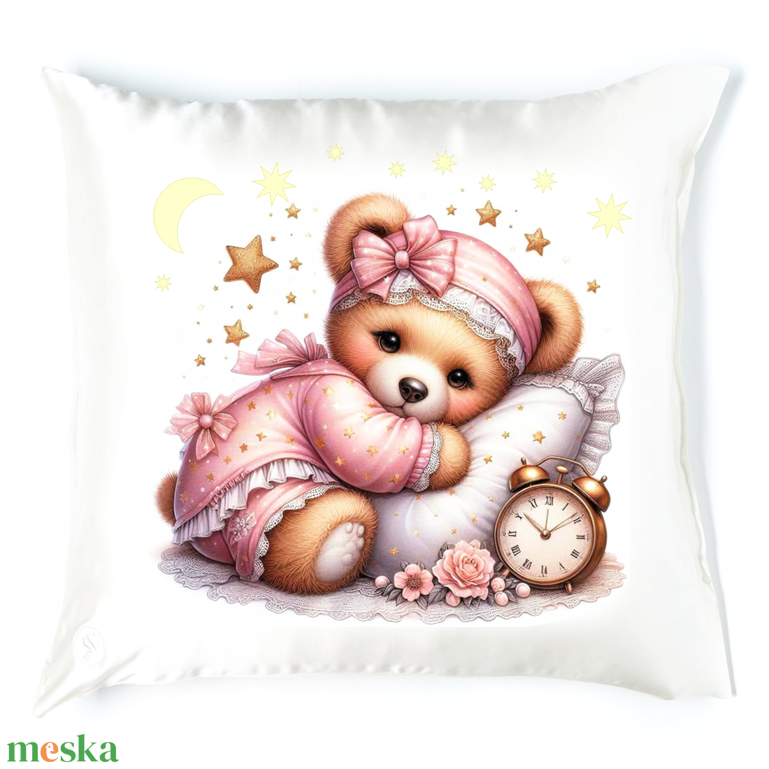 Macis alvós párna 6 - baba - mama - babaszoba dekoráció - gyerek díszpárna - Meska.hu
