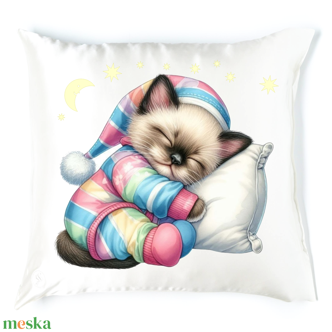Alvós kutyás cicás párna 2 - baba - mama - babaszoba dekoráció - gyerek díszpárna - Meska.hu