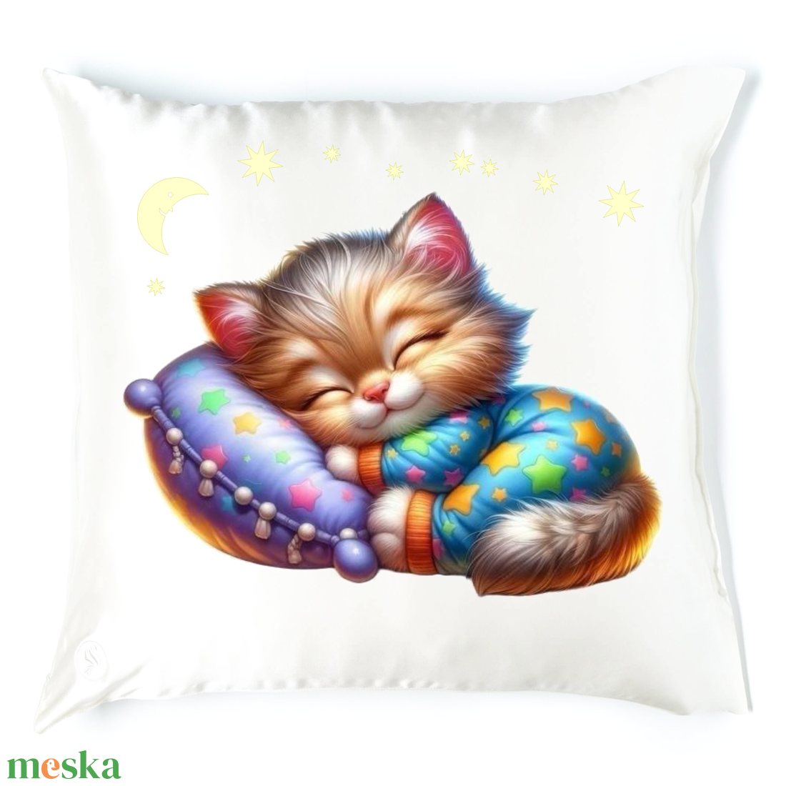 Alvós kutyás cicás párna 4 - baba - mama - babaszoba dekoráció - gyerek díszpárna - Meska.hu